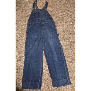 Vintage Big Yank Bib Overalls Mens 36x30 Blue Denim Workwear Carpenter 90s